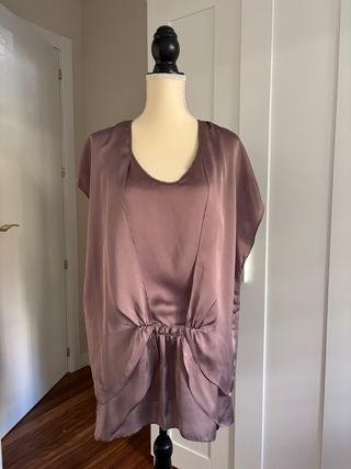 Blusón Zara Morado Talla Única