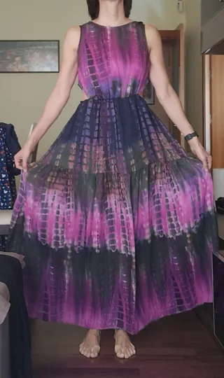 Vestido largo estampado Desigual August malva