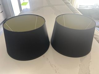 2 pantallas de lámpara negras 25cm