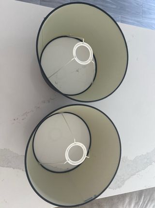 2 pantallas de lámpara negras 25cm