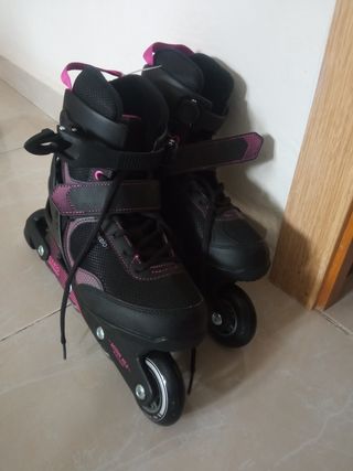 Patines en línea Oxelo negros y rosas
