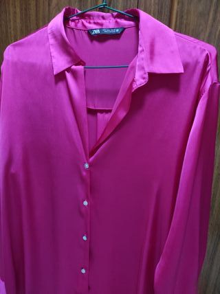 BLUSA ZARA ROSA FUCSIA