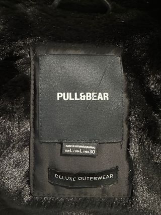 Parka Pull&Bear Negra Talla L