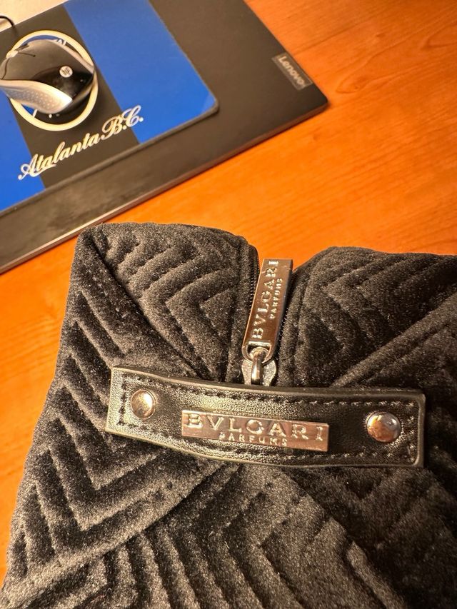 Pochette porta profumi Bulgari nera