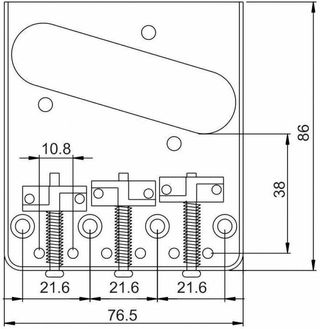 3 Selletas  GUITARRA Telecaster Latón Compensadas