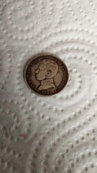 Moneda Alfonso XIII 1904 Plata
