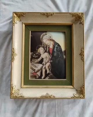 RARA Stampa su vetro Madonna del libro con cornic