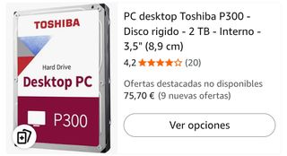 Disco Duro Toshiba P300 2TB