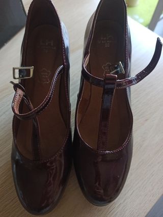 Zapatos de tacón LA HALLE granates talla 38