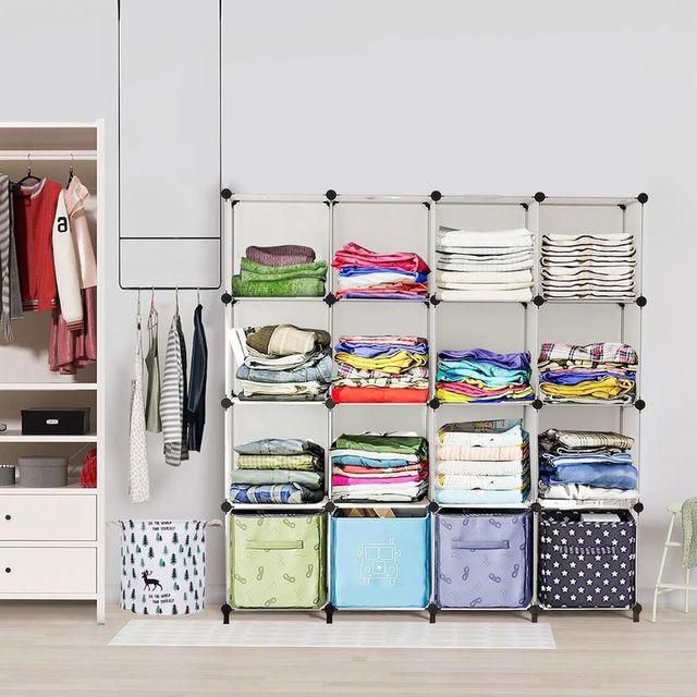 Estantería de Polipropileno de 16 Cubos