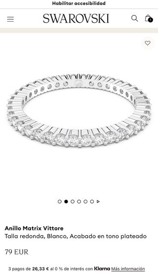 Conjunto 2 Anillos Swarovski Plata y Circonitas
