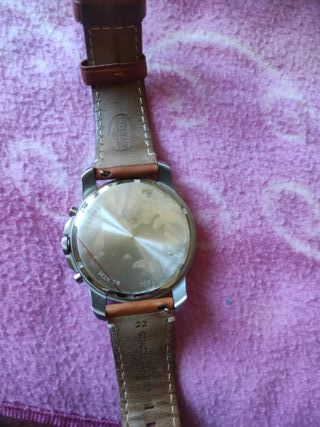 Orologio Fossil Uomo Pelle Marrone Bianco