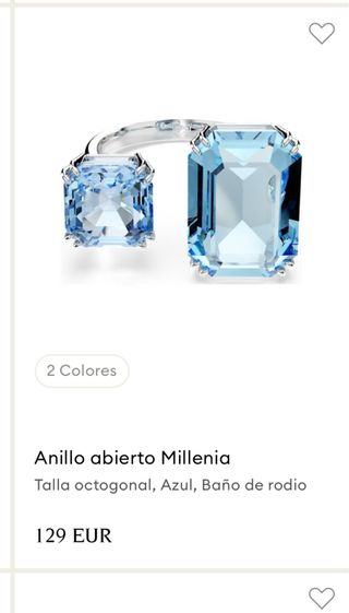 Anillo Swarovski sin usar