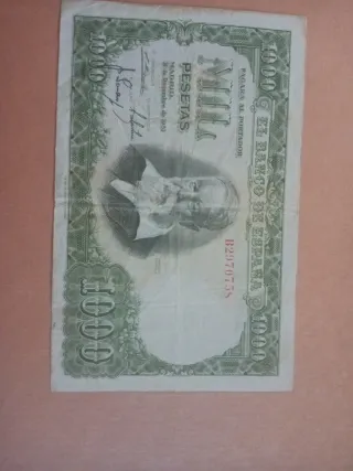 Billete 1000 Pesetas 1951 El Banco de España