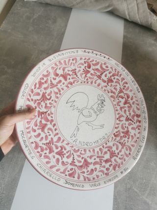 Piatto porcellana Andromeda con gallo ideale pizza