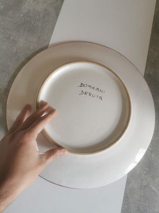 Piatto porcellana Andromeda con gallo ideale pizza