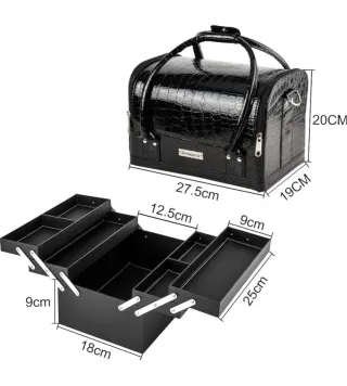 Maletín Maquillaje Amasava Negro Impermeable