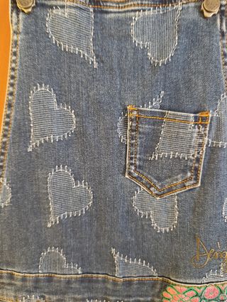 Peto vaquero niña Desigual corazones