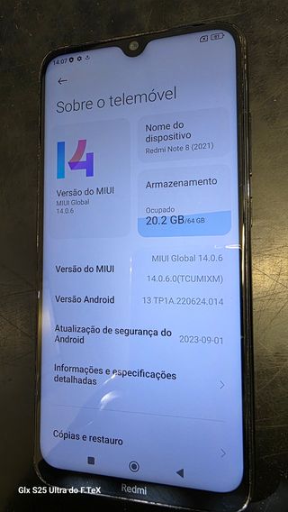 Xiaomi Redmi Note 8 2021 64GB Preto