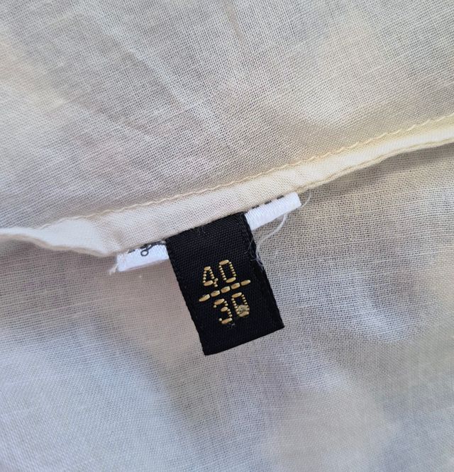 Vestido Massimo Dutti Beige Encaje