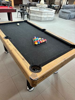 Mesa de billar americano madera y tela negra