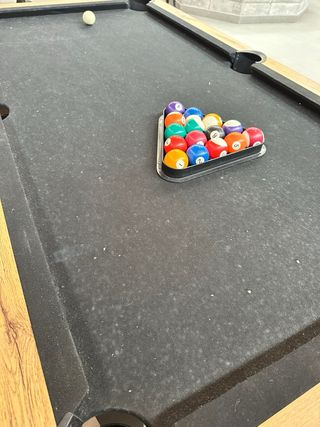 Mesa de billar americano madera y tela negra