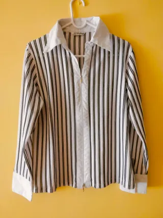 Blusa mujer rayas cremallera