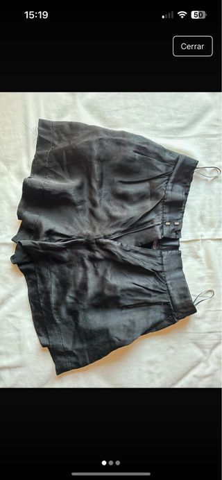 Pantalón corto Zara fluido negro