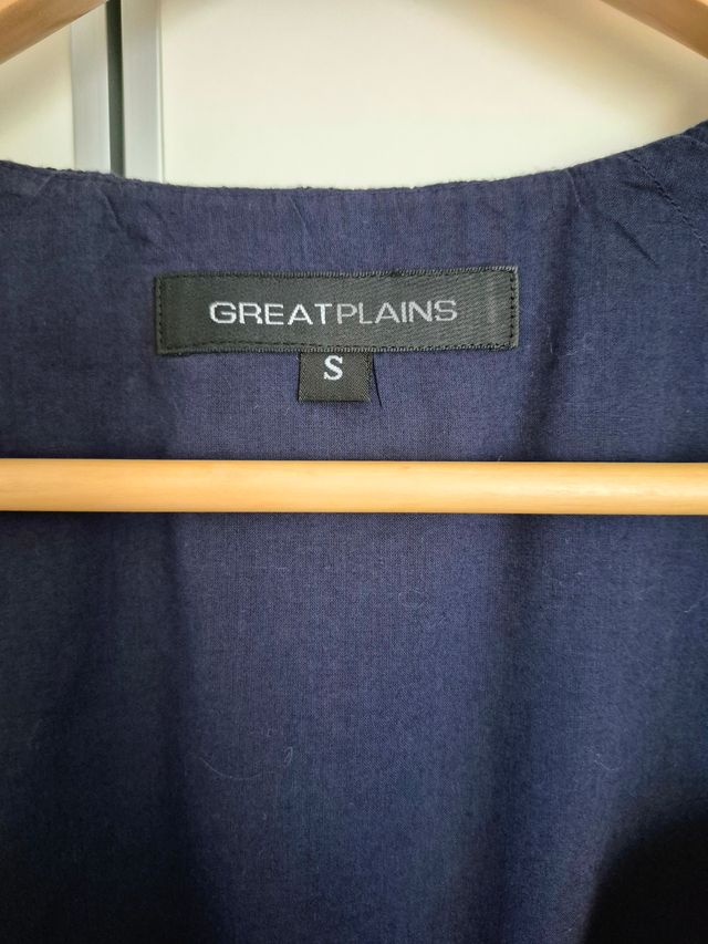 Vestido azul Great Plains bordado talla S