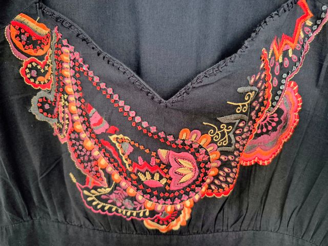 Vestido azul Great Plains bordado talla S