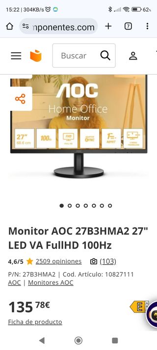 Monitor AOC 27 Full HD 100Hz 