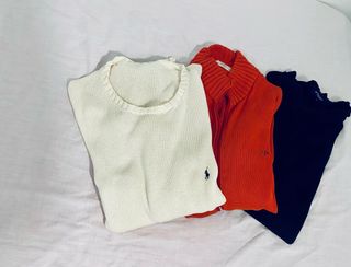 Conjunto 3 Jerséis: Blanco, Rojo y Azul