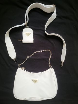 Bolso Prada Blanco con neceser