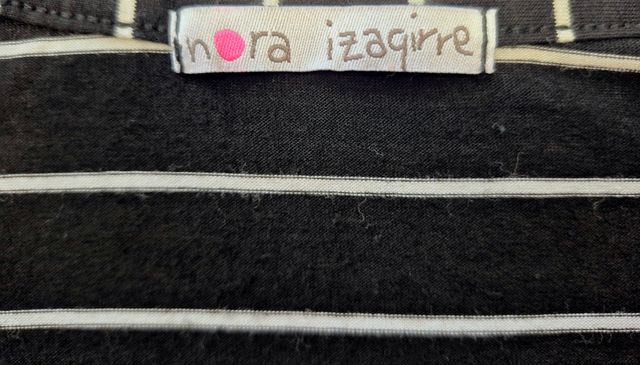 Vestido Nora Izaguirre rayas negro y blanco