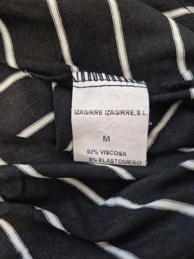Vestido Nora Izaguirre rayas negro y blanco