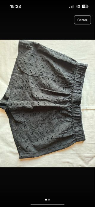 Pantalón corto Zara mujer negro