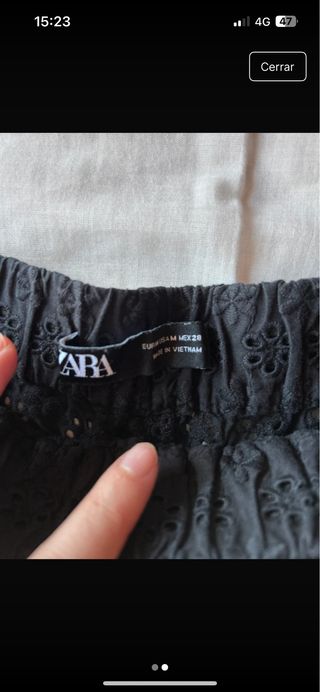Pantalón corto Zara mujer negro