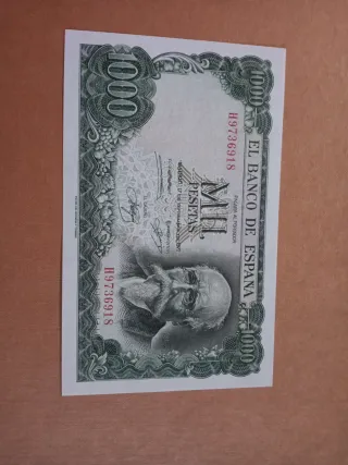 Billete 1000 pesetas 1971 J. Echegaray