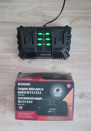 Cargador Doble rápido Parkside 20 Voltios 