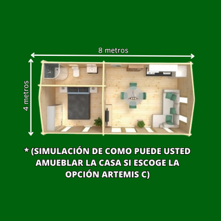 Casa prefabricada 32m2 luminosa