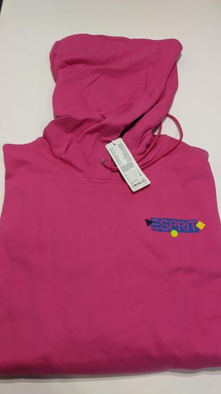 Sudadera Esprit con capucha Fucsia Talla L