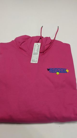 Sudadera Esprit con capucha Fucsia Talla L