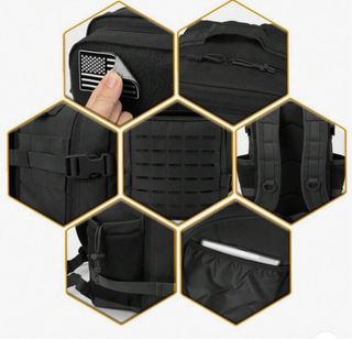 Mochila Táctica 45L Negra