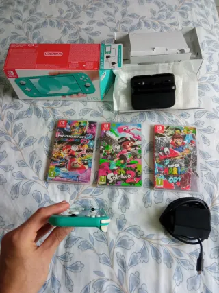 Nintendo Switch Lite Turquesa + 3 Juegos