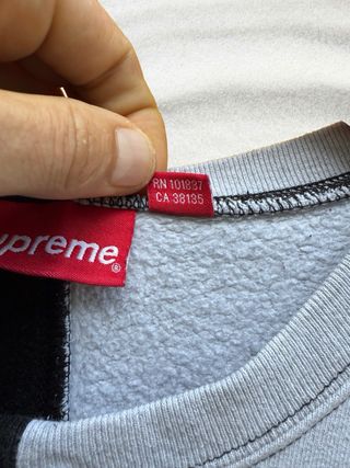 Sudadera Supreme Split Crewneck Logo FW18