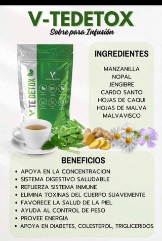 Té Detox 100% Natural V-TEDETOX