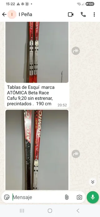 Tablas Esquí ATÓMICA Beta Race 190cm