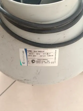 Extractor de aire 150 mm