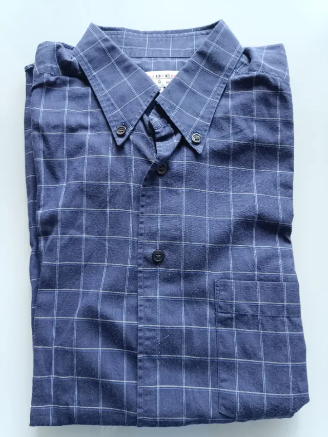 Camisa de cuadros azul marino Talla M