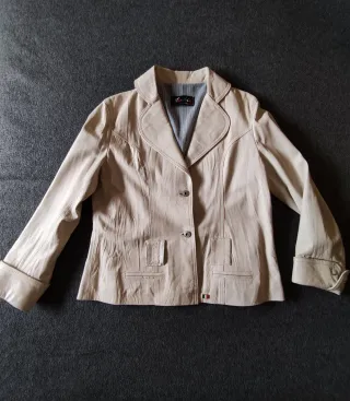Chaqueta Piel Ovino Mujer Talla 42 Beige
